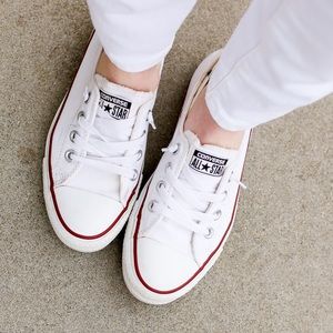 CONVERSE White Shoreline Slip On Canvas Sneakers 8